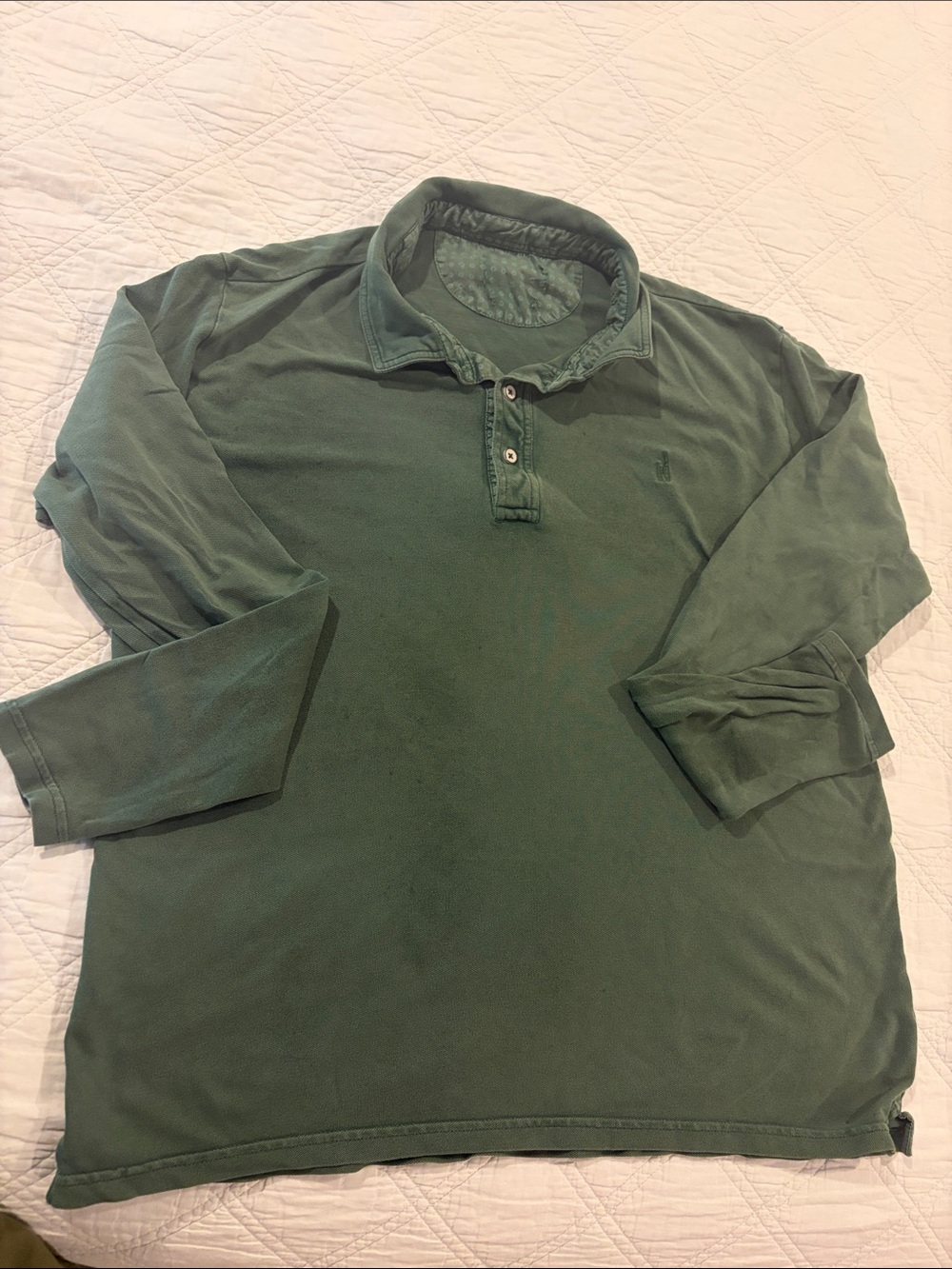 Johnnie-O Back to School Men's Long-Sleeve Polo Shirt - Forest Green